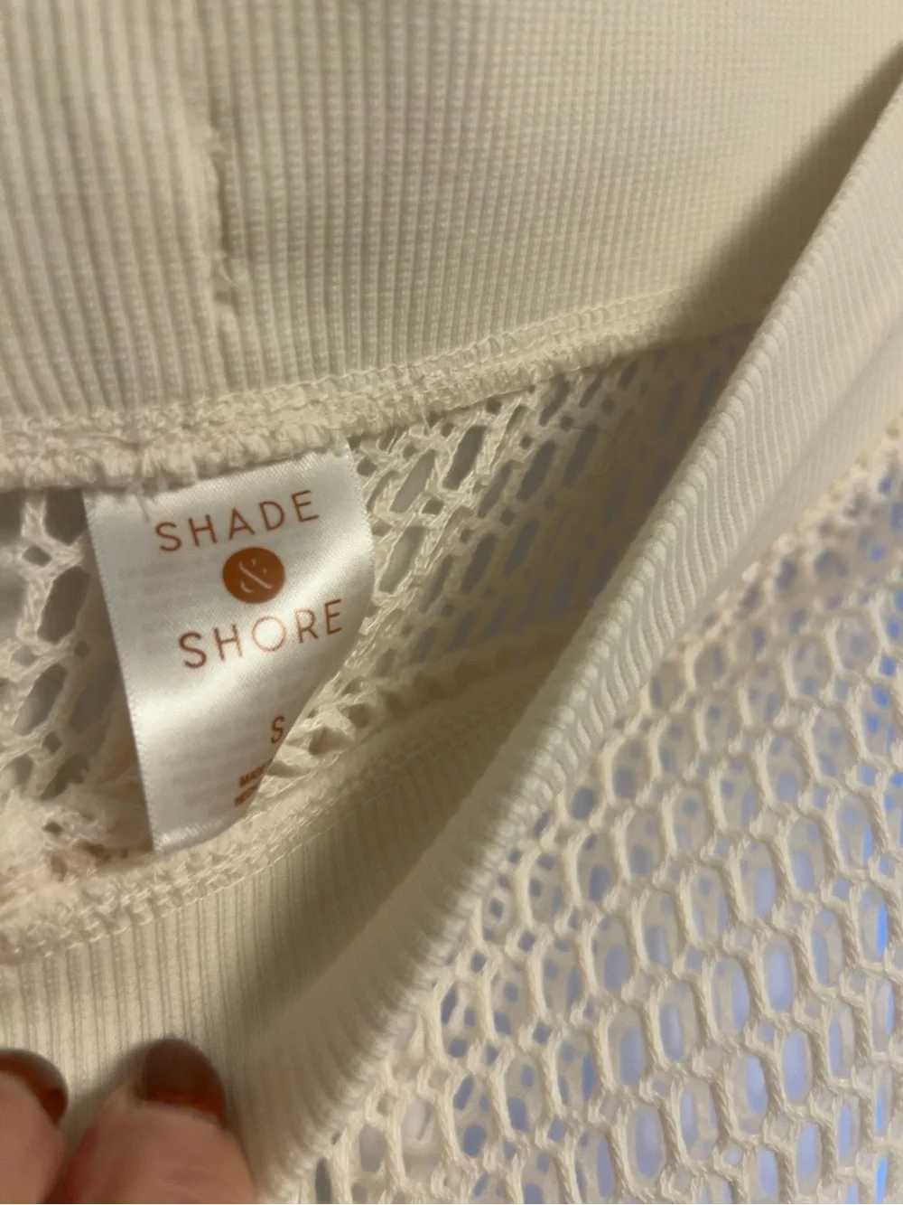 NWOT - Shade & Shore Cream Crochet Beach Coverup Pants
